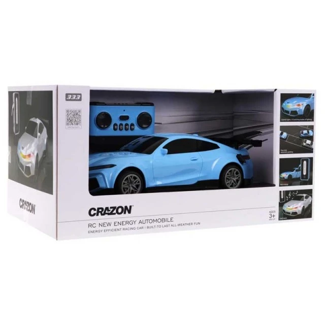 Crazon New Energy children’s sports electric car with charging station, RC in blue color