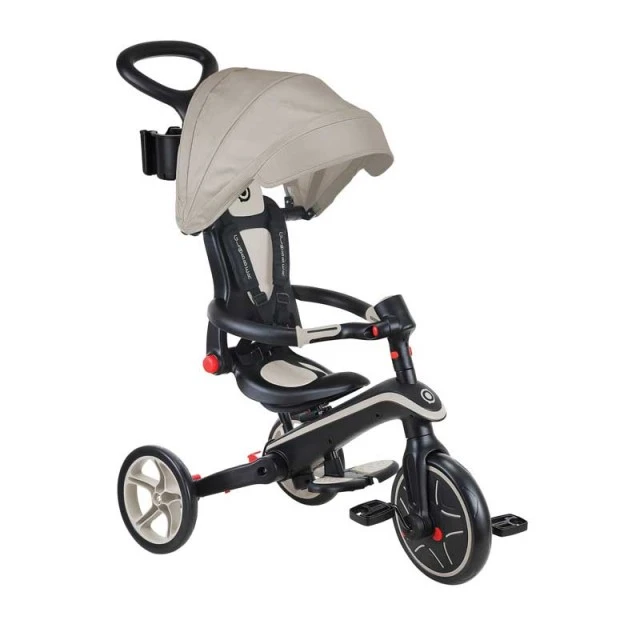 Children's tricycle 4 in 1 GLOBBER EXPLORER TRIKE FOLDABLE, foldable, beige color