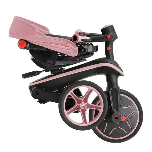 Children's tricycle 4 in 1 GLOBBER EXPLORER TRIKE FOLDABLE, foldable, pink color