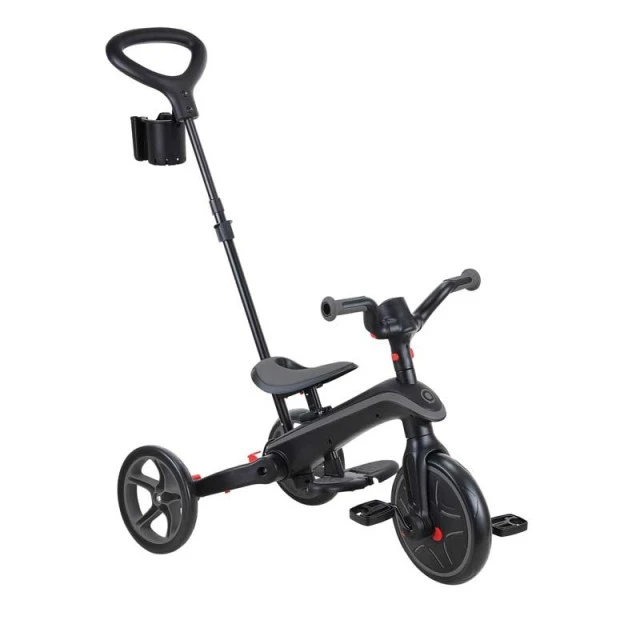 Children's tricycle 4 in 1 GLOBBER EXPLORER TRIKE FOLDABLE, foldable, gray-black color