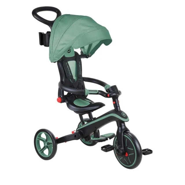 Children's tricycle 4 in 1 GLOBBER EXPLORER TRIKE FOLDABLE, foldable, olive color