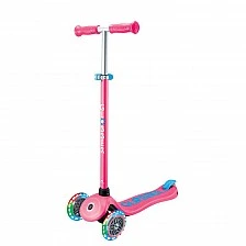 Children's scooter with 3 luminous wheels GLOBBER PRIMO PLUS LIGHTS, pink