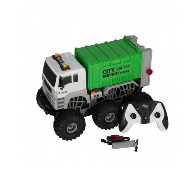 Crazon children’s garbage truck with sounds, lights and remote control
