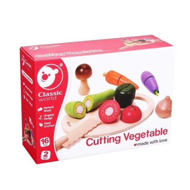 Children’s wooden cutting set - vegetables