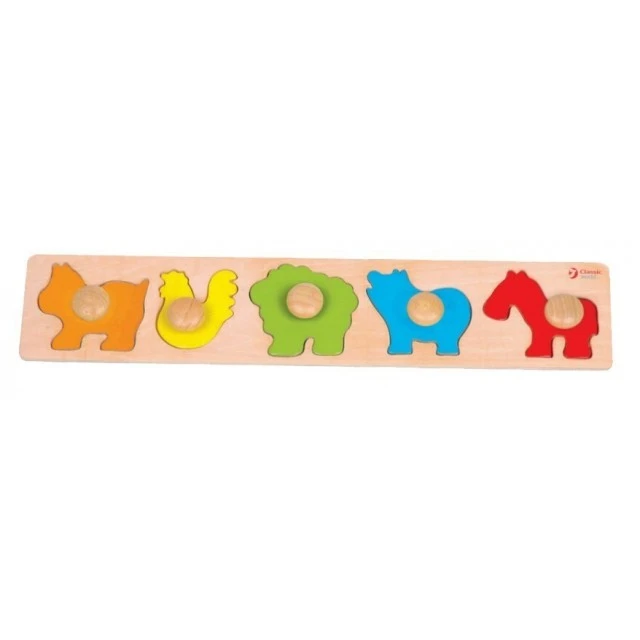 Children’s wooden puzzle with animals