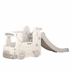 Children's play module bus with slide - gray