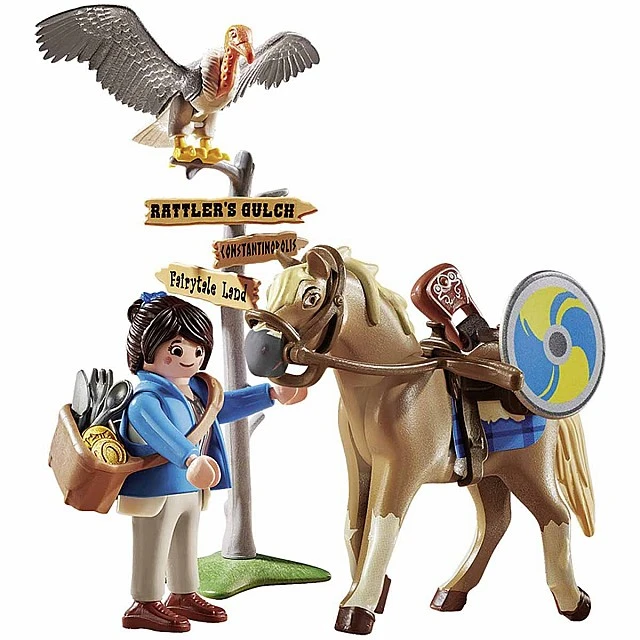 Playmobil children’s construction set, Marla with a horse