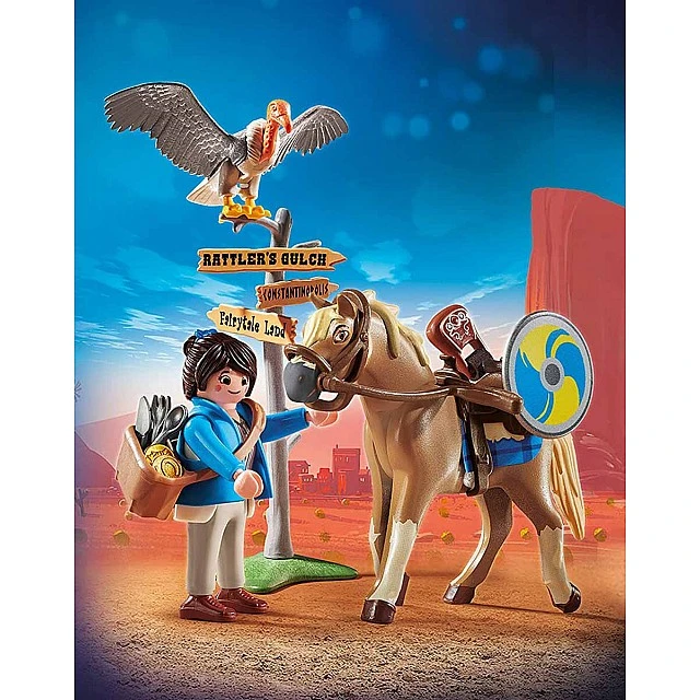 Playmobil children’s construction set, Marla with a horse