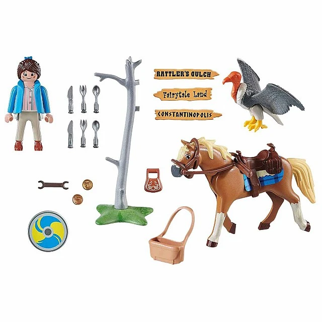 Playmobil children’s construction set, Marla with a horse