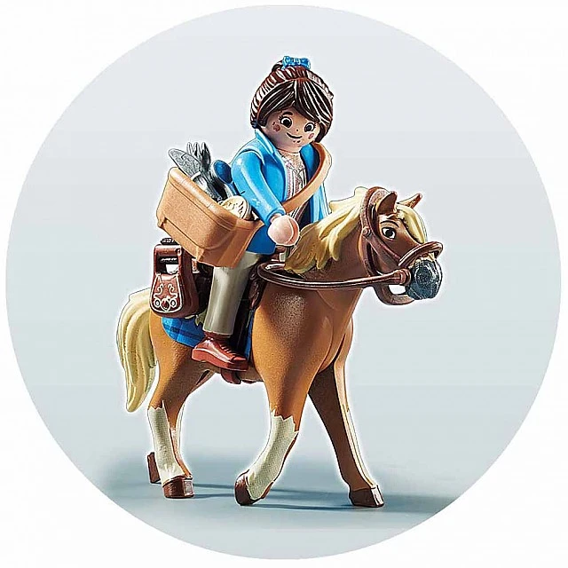 Playmobil children’s construction set, Marla with a horse