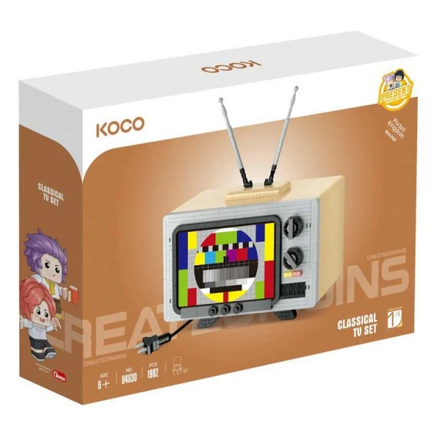 Children's constructor Retro TV with antenna -2280 parts