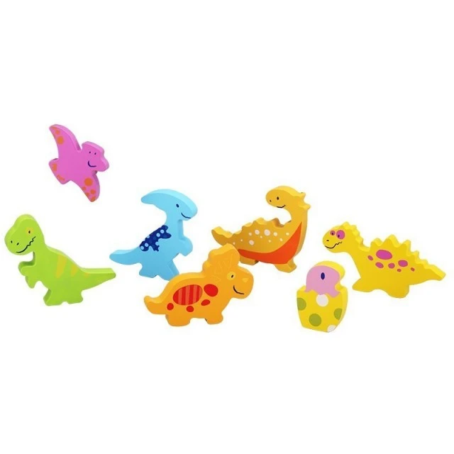 Children’s wooden puzzle with dinosaurs