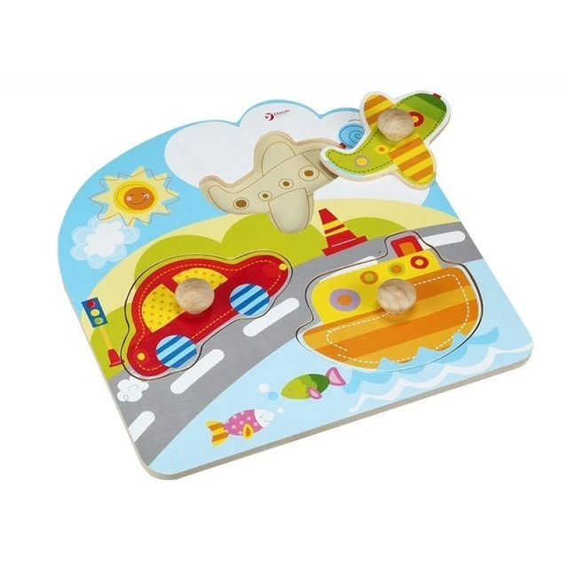 A children’s puzzle with the vehicles