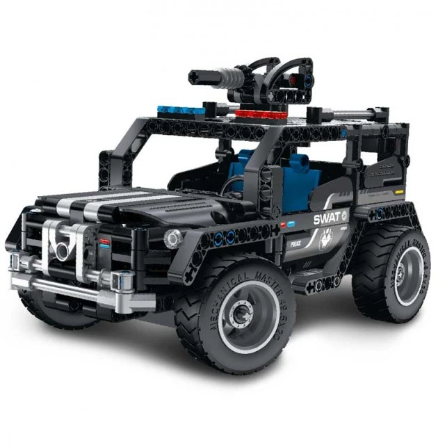 Children’s plastic construction set 2 in 1 Military jeep SWAT - 391 parts