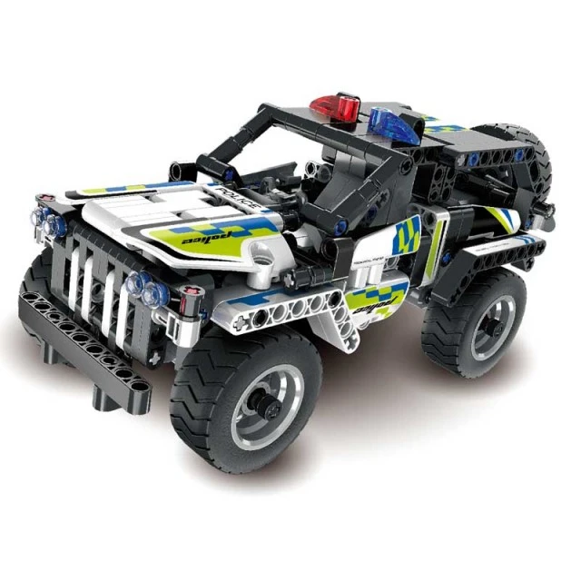 Children’s plastic construction set Police jeep - 199 parts