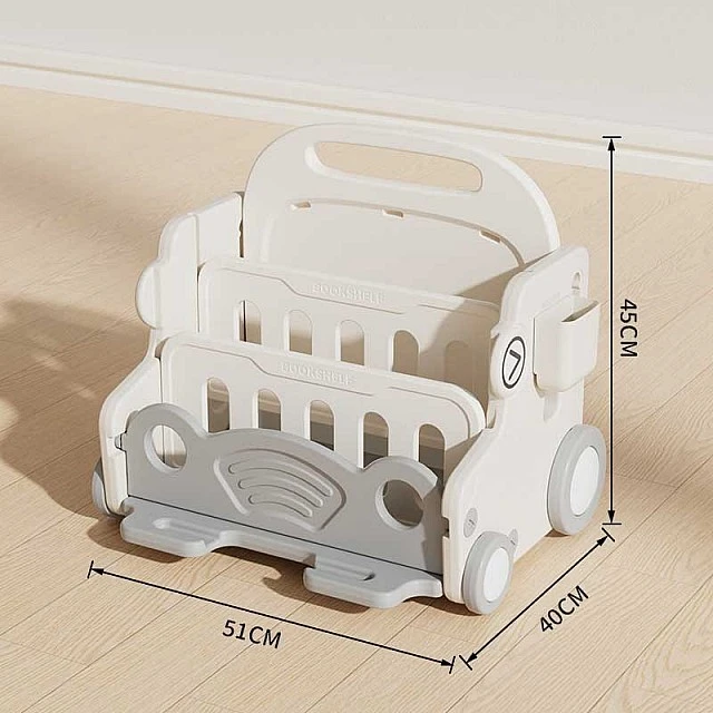 Children's mobile organizer with drawing board - Gray car