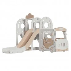 Children's play center 4 in 1, Bus in brown color