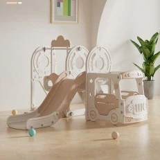 Children's play center 4 in 1, Bus in brown color