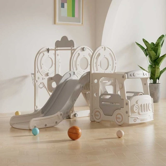 Children's play center 4 in 1, Bus in gray color