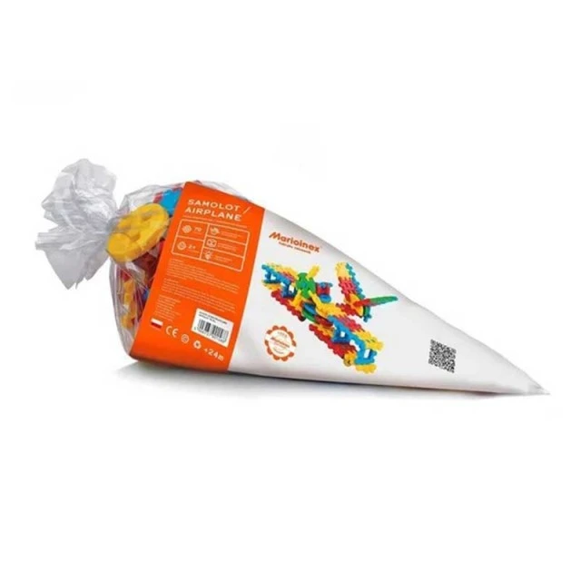 Children’s waffle constructor Airplane - 70 parts