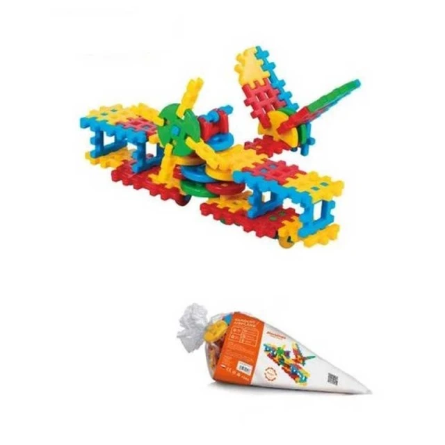 Children’s waffle constructor Airplane - 70 parts