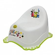 Children's potty Little Bears &amp; friends with rubber base white