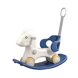 Children's rocking horse 3 in 1 with parental control - blue