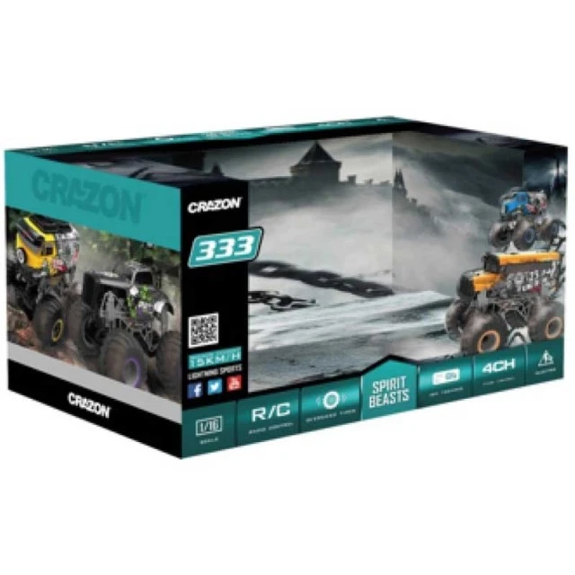 Jeep "Shark" for stunts, with remote control, gray 1:16