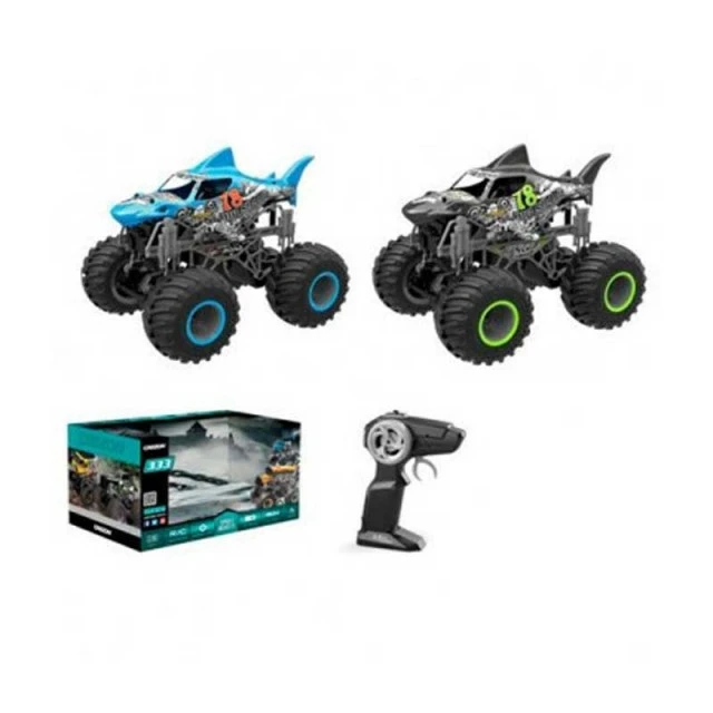Jeep "Shark" for stunts, with remote control, gray 1:16
