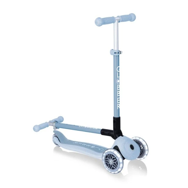 Eco scooter for kids PRIMO FOLDABLE LIGHTS ECO – blueberry colour