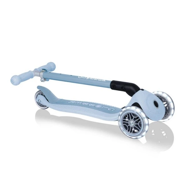 Eco scooter for kids PRIMO FOLDABLE LIGHTS ECO – blueberry colour