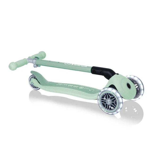 Eco scooter for kids PRIMO FOLDABLE LIGHTS ECO – pistachio colour