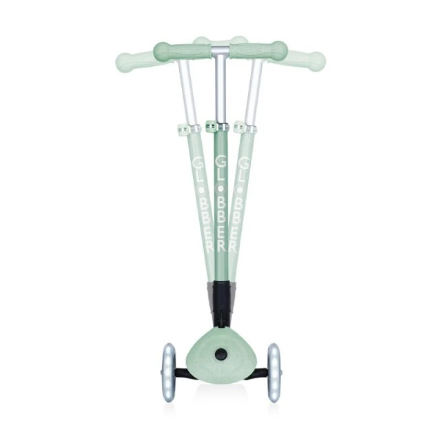 Eco scooter for kids PRIMO FOLDABLE LIGHTS ECO – pistachio colour