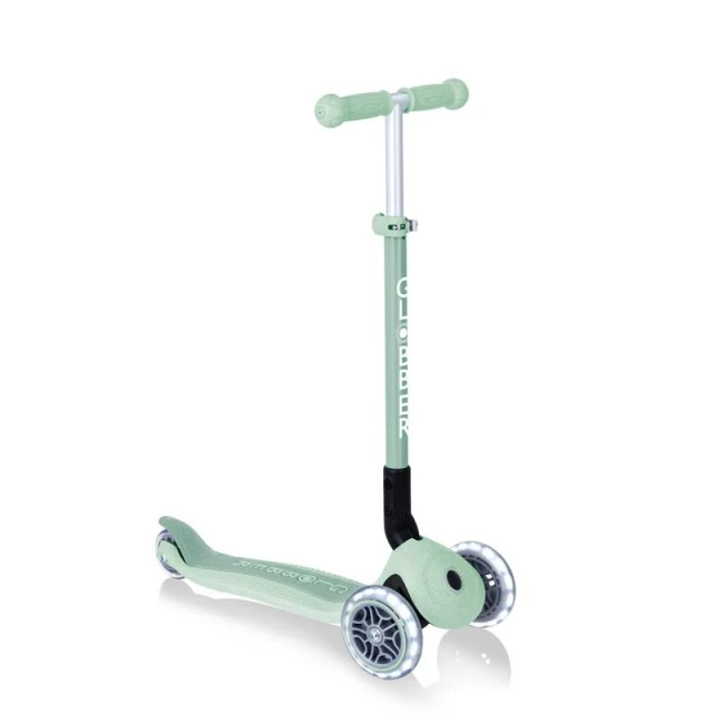 Eco scooter for kids PRIMO FOLDABLE LIGHTS ECO – pistachio colour