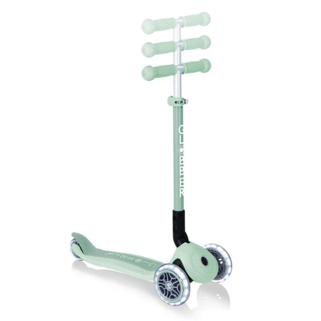 Eco scooter for kids PRIMO FOLDABLE LIGHTS ECO – pistachio colour
