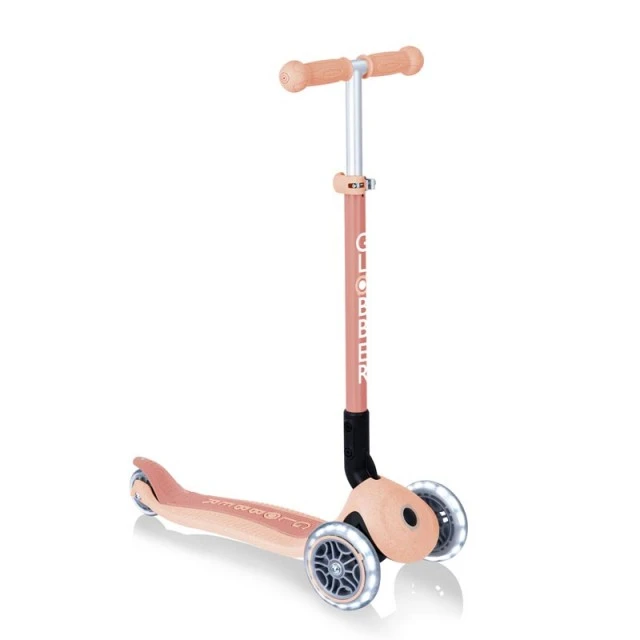 Eco scooter for children PRIMO FOLDABLE LIGHTS ECO - peach color