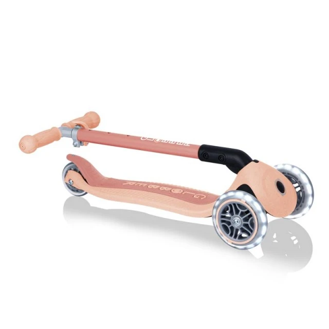 Eco scooter for children PRIMO FOLDABLE LIGHTS ECO - peach color