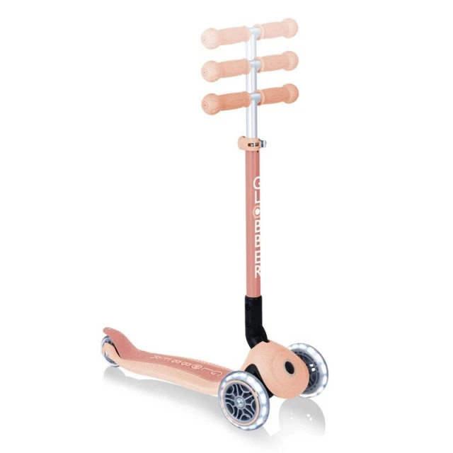Eco scooter for children PRIMO FOLDABLE LIGHTS ECO - peach color