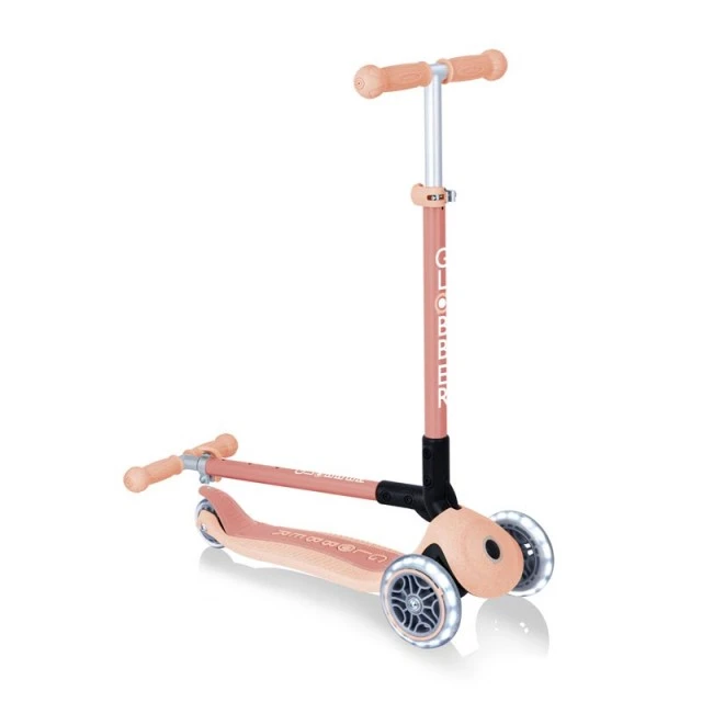 Eco scooter for children PRIMO FOLDABLE LIGHTS ECO - peach color