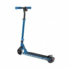 Electric scooter with light platform and wheels GLOBBER E-MOTION 6 - blue
