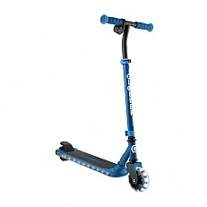 Electric scooter with light platform and wheels GLOBBER E-MOTION 6 - blue