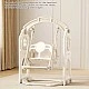 Feelkids Children's Playhouse with Slide, Swing and Basketball Hoop - Beige