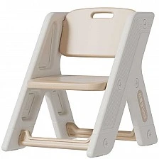 2 in 1 Feelkids children's drawing board with construction set and stool - brown