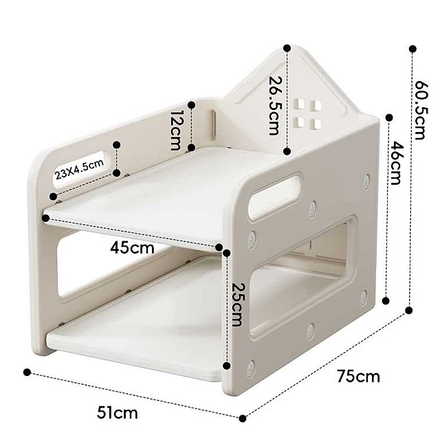 Feelkids baby changing mat with compartment for diapers and baby accessories – white
