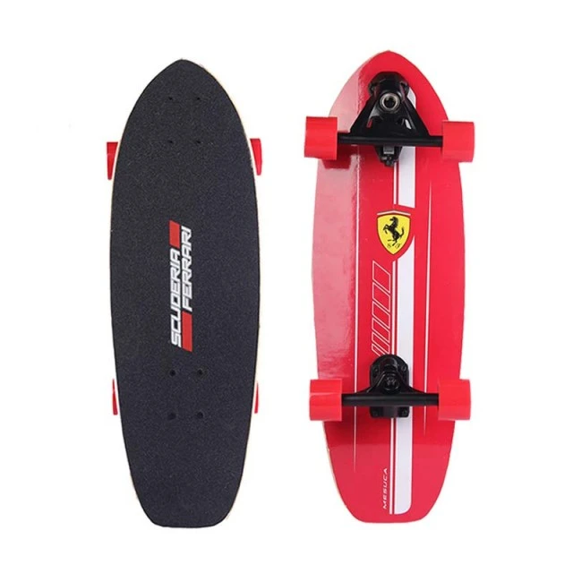 Ferrari longboard for kids, teenagers and adults – red