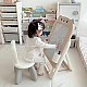 2 in 1 Foldable Drawing Board with Building Blocks Feelkids – Brown
