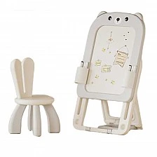 2 in 1 Foldable Drawing Board with Building Blocks Feelkids – Gray
