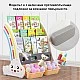 Combined children’s bookshelf for books and toys - red