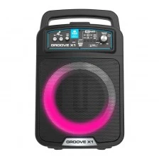 Portable speaker with LED lights and microphone, Groove-X1