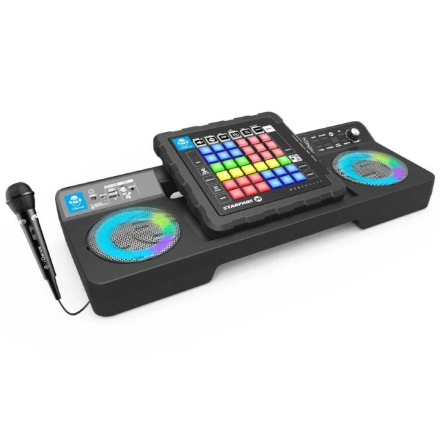 DJ mixer for kids with disco lights